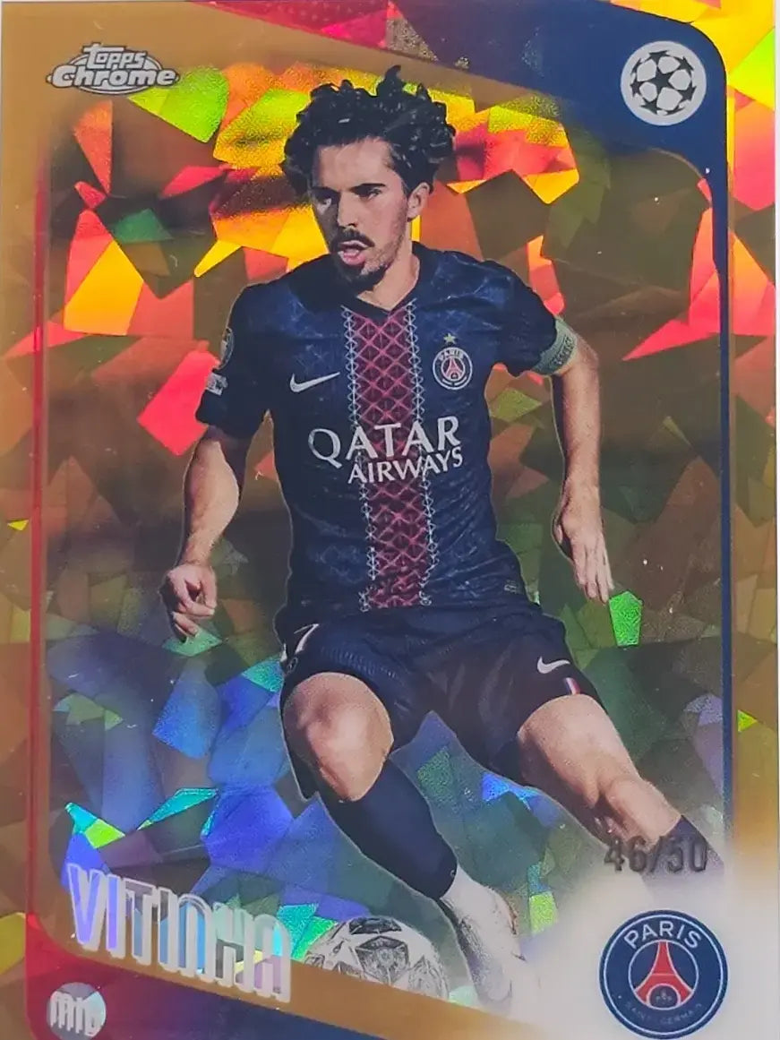 Vitinha 2025-26 Topps Chrome Sapphire UEFA Champions League Gold /50 #46